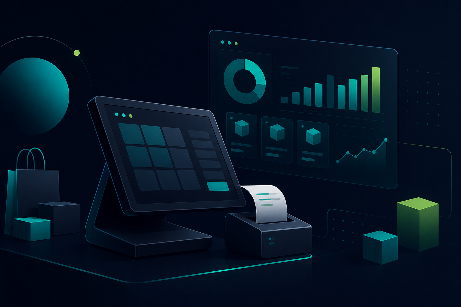 Custom point-of-sale terminal and back-office operations for multi-site retail and restaurant businesses